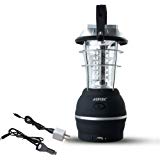 AGPTEK Solar Lantern, 5 Mode Hand Crank Dynamo 36 LED Rechargeable Camping Lantern Emergency Light, Ultra Bright LED Lantern - Car Charge - Camping gear for Hiking Emergencies Hurricane Outages