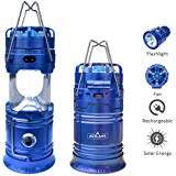Acelane 4 in 1 Portable LED Camping Lantern Flashlights Rechargeable Light and Fan with USB Power Bank Survival Kit for Outdoor, Emergency, Hurricane, Outage