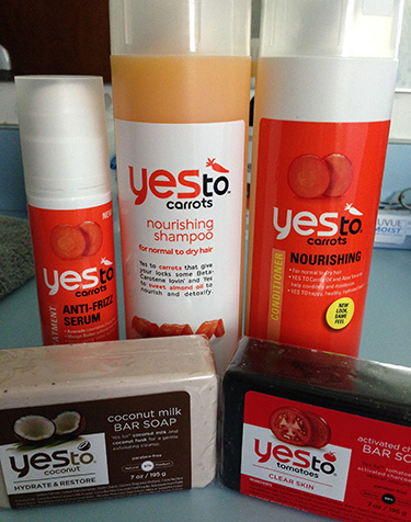 So Will and I changed shampoo, conditioner, soap and my hair styling products. We are now using Yes To Carrots, a company that formulates many basic beauty products from natural ingredients.