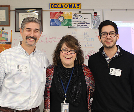 Brandon and Rhace of EcoLink with Georgia DECA leader